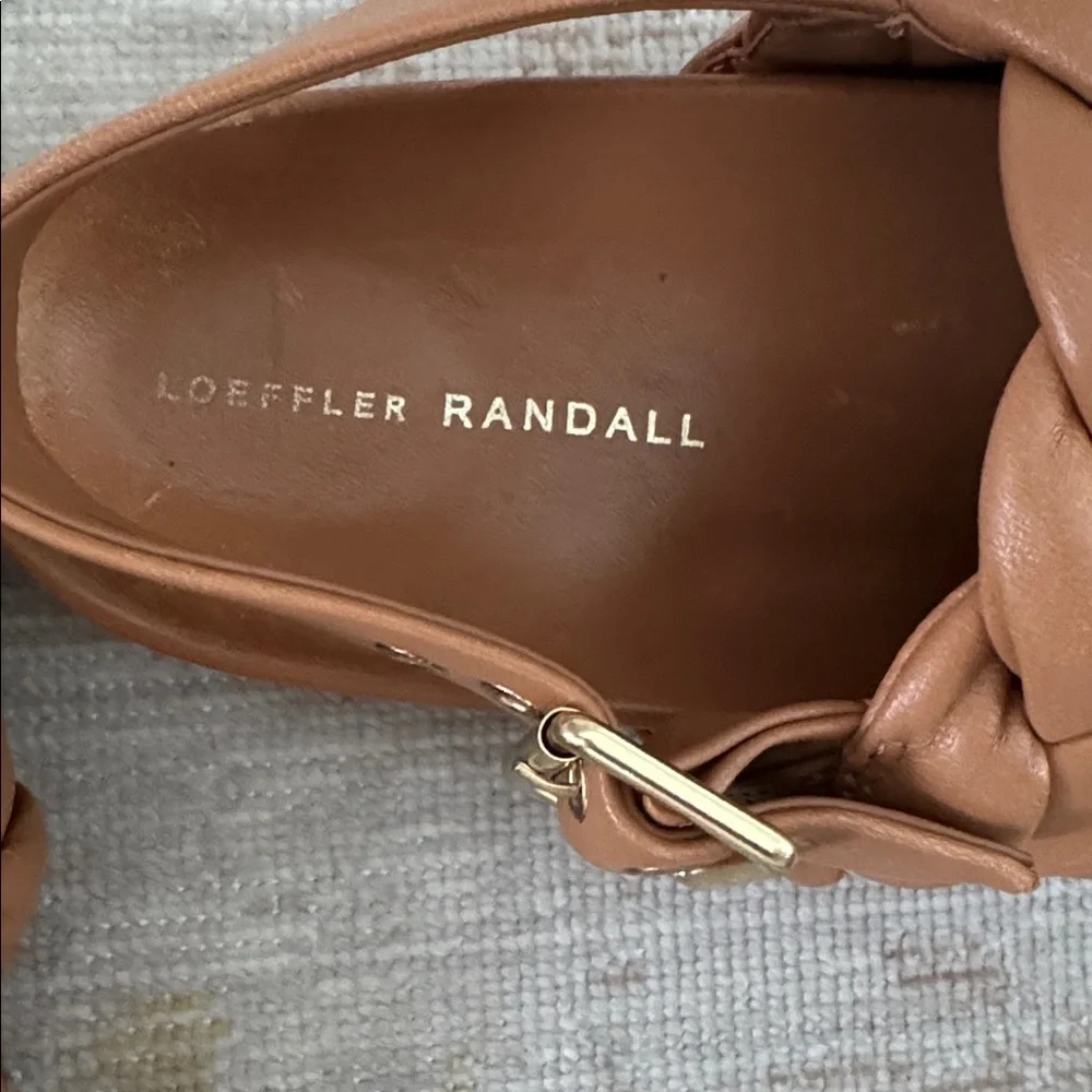 LOEFFLER RANDALL Benton Woven Slingback Sandal In Dark Sand Size 8